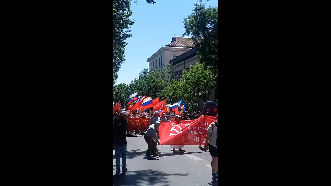 The immortal regiment tribute in Madrid