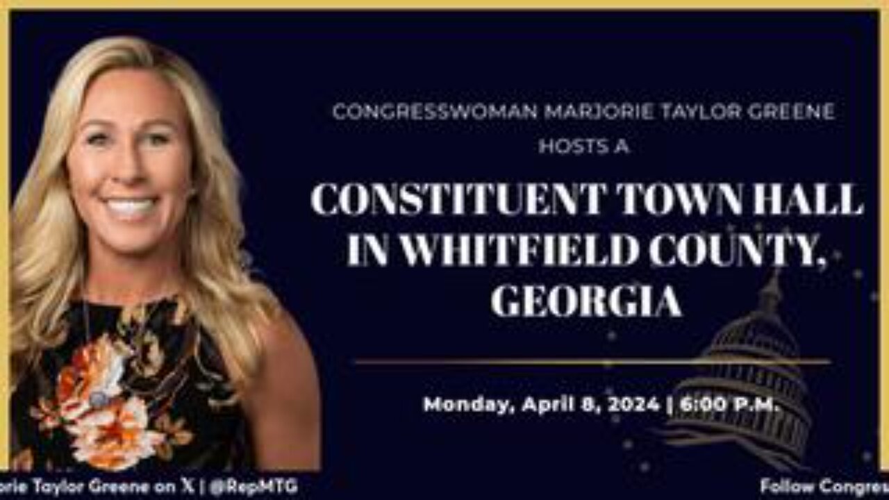 Congresswoman Marjorie Taylor Greene Town Hall In Whitefield County, Georgia 4/8/24