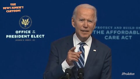 Biden having a hard time reading the teleprompter.