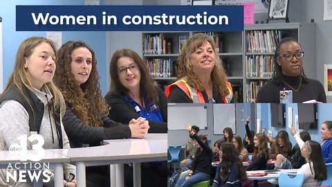 Students learn about construction opportunities as part of Women In Construction Week.