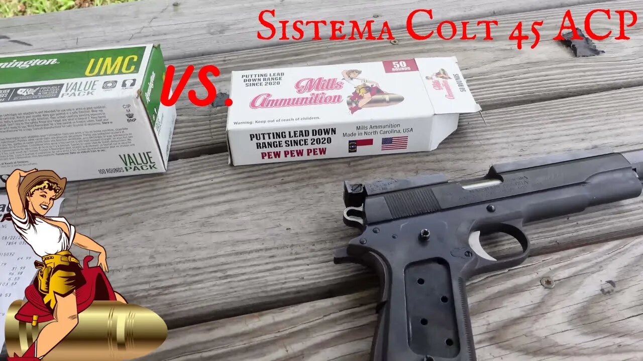 .45 ACP Remington Ammo Performance VS. Mills Ammunition Clark Custom Sistema Colt 1927 Ransom Rest