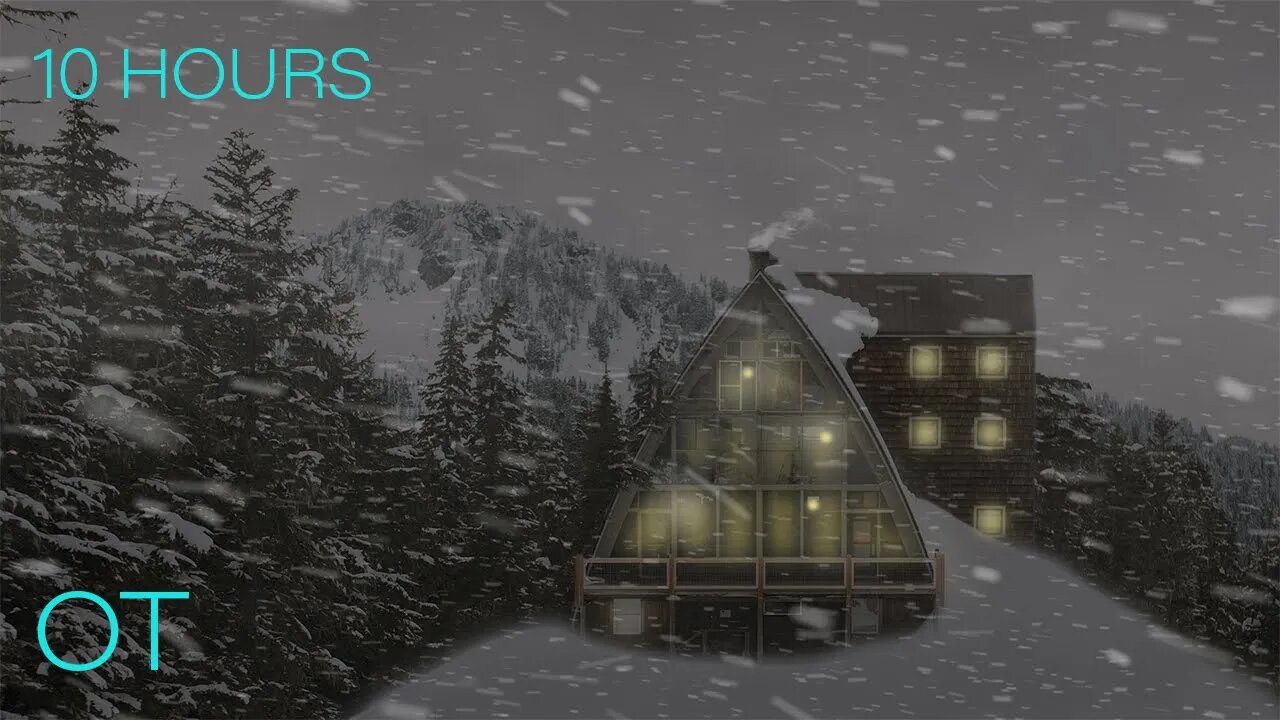 Blizzard at the Chalet | Howling wind and blowing snow for Relaxing | Sleep | Study| Winter Ambience