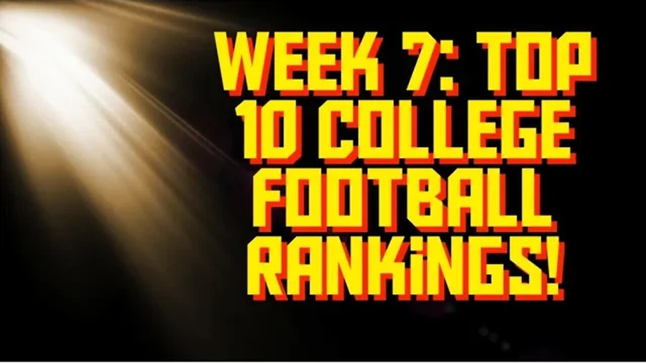 Top 10 College Football rankings after 6 weeks of play!