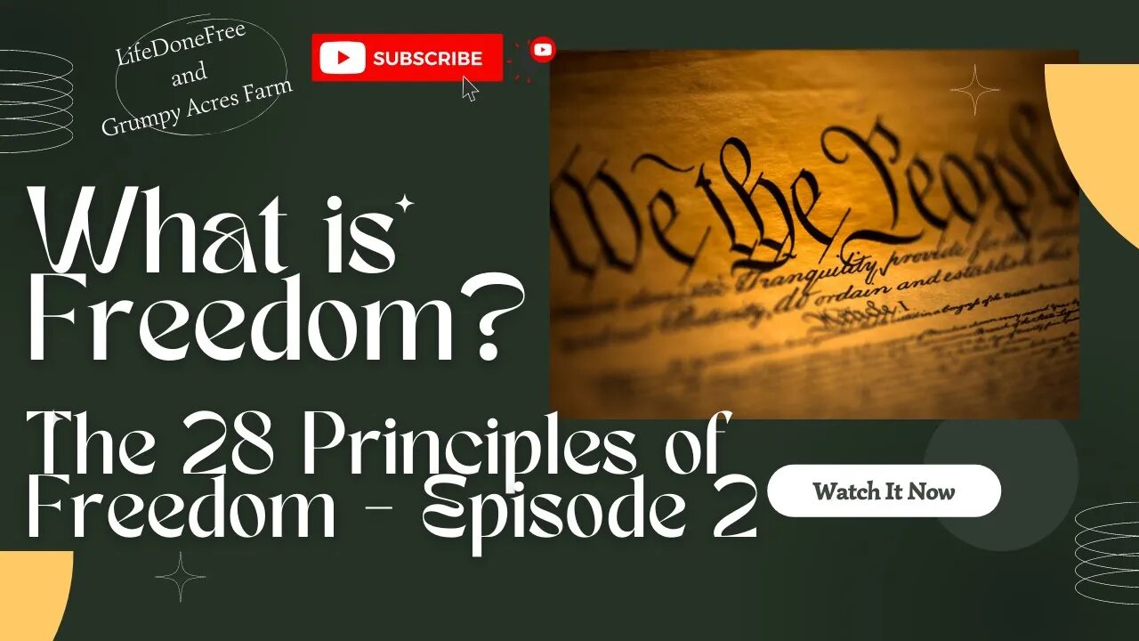 What is Freedom? 28 Principles of Freedom - Episode 2