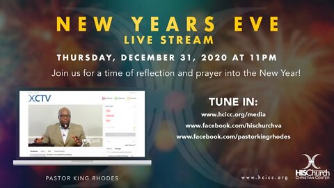 His Church New Years Eve Live Stream 11:00PMest 12/31/2020