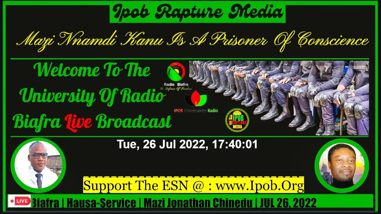 Welcome To The University Of Radio Biafra | Hausa-Service | Mazi Jonathan | JUL 26, 2022