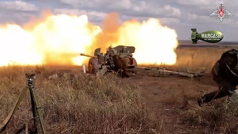 Russian Rapira anti-tank gun used in South Donetsk