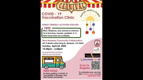 🔴LIVE - Raw Footage: “Carnival” aka Vaccination Clinic Modesto, CA April 24th Part 2