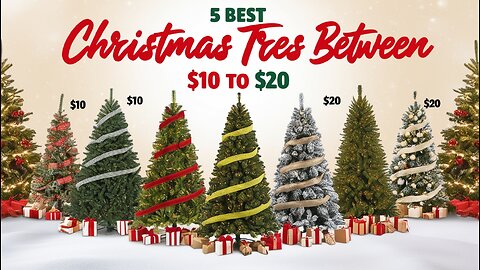 Top5 Best Sellers Christmas Trees Between $10-$20: Best Christmas Trees without breaking the bank.