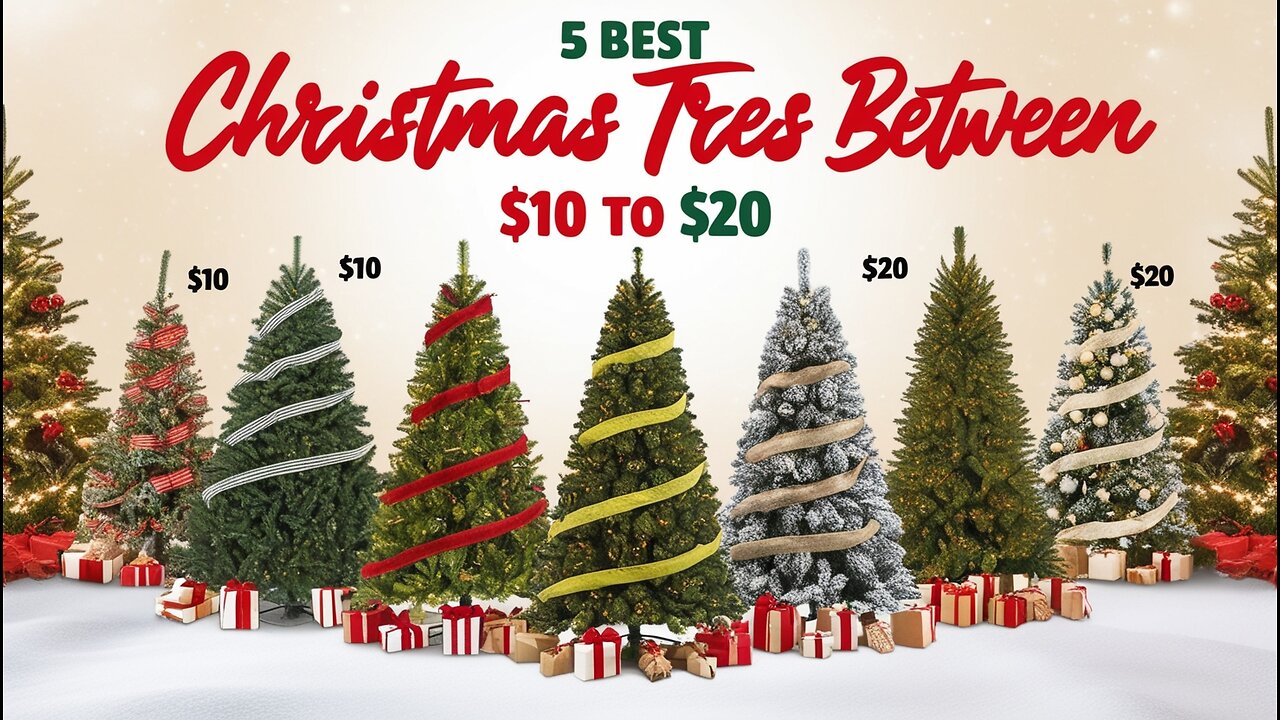 Top5 Best Sellers Christmas Trees Between $10-$20: Best Christmas Trees without breaking the bank.