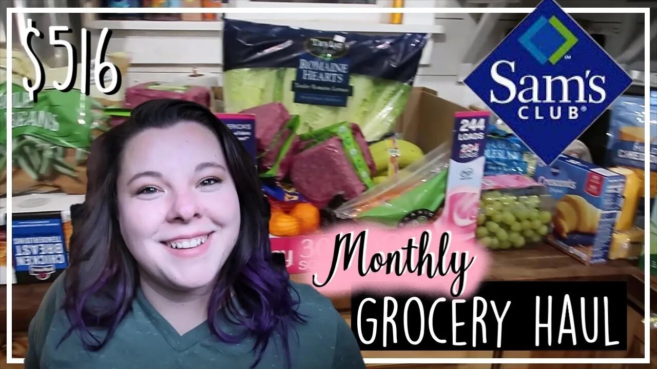 An Entire Month of Groceries//Family of 4 //Sam's Club and Harps Grocery