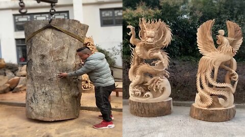 6 Amazing woodworking furniture from large wood , woodcarving