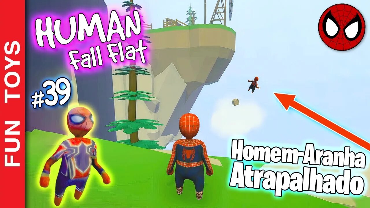 Human Fall Flat: Homem-Aranha ATRAPALHADO na 2ª parte desta fase IRADA chamada LUMBER 😂😂😂 #39