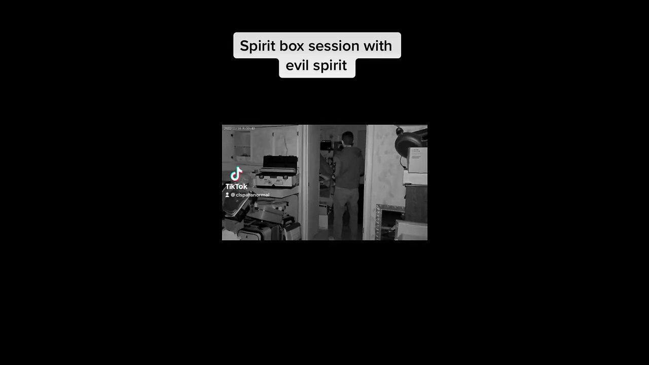 Paranormal investigation, communicating with an evil spirit.￼