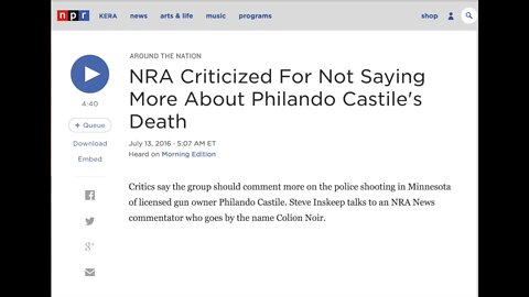 NPR: Good Guys w/ Guns Didn't Stop Bad Guy w/ Gun in Dallas?