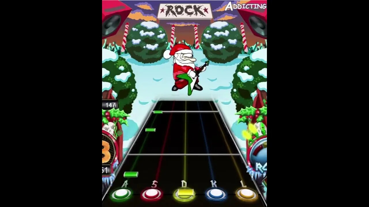 "Up on the Housetop Reindeer Paws" Santa Rockstar Metal Xmas 2 #shorts #gaming #christmas #xmas