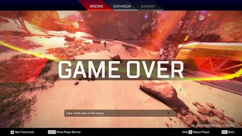 rushed too hard - apex legends