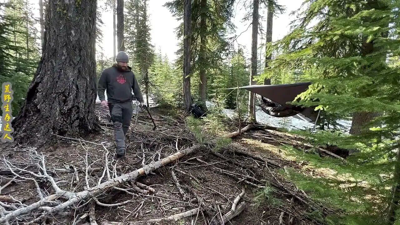 Camping alone in the wilderness, it's nice to fall asleep to the sound of rain.11