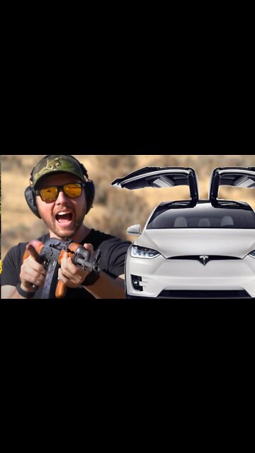 50 Cal vs Tesla #shorts