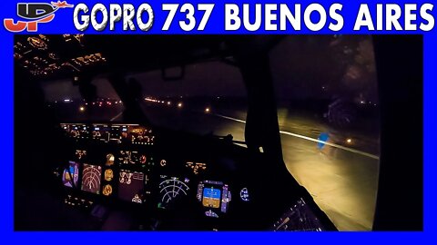 Boeing 737-800 Night Takeoff from Buenos Aires | Flight Deck GoPro Views