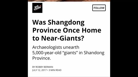 Was Shangdong Province Once Home To Near Giants Paranormal News