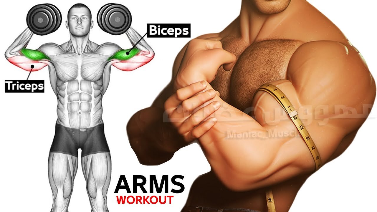 How To Build Your arms workout (biceps y triceps)-تمارين بايسبس و ترايسبس