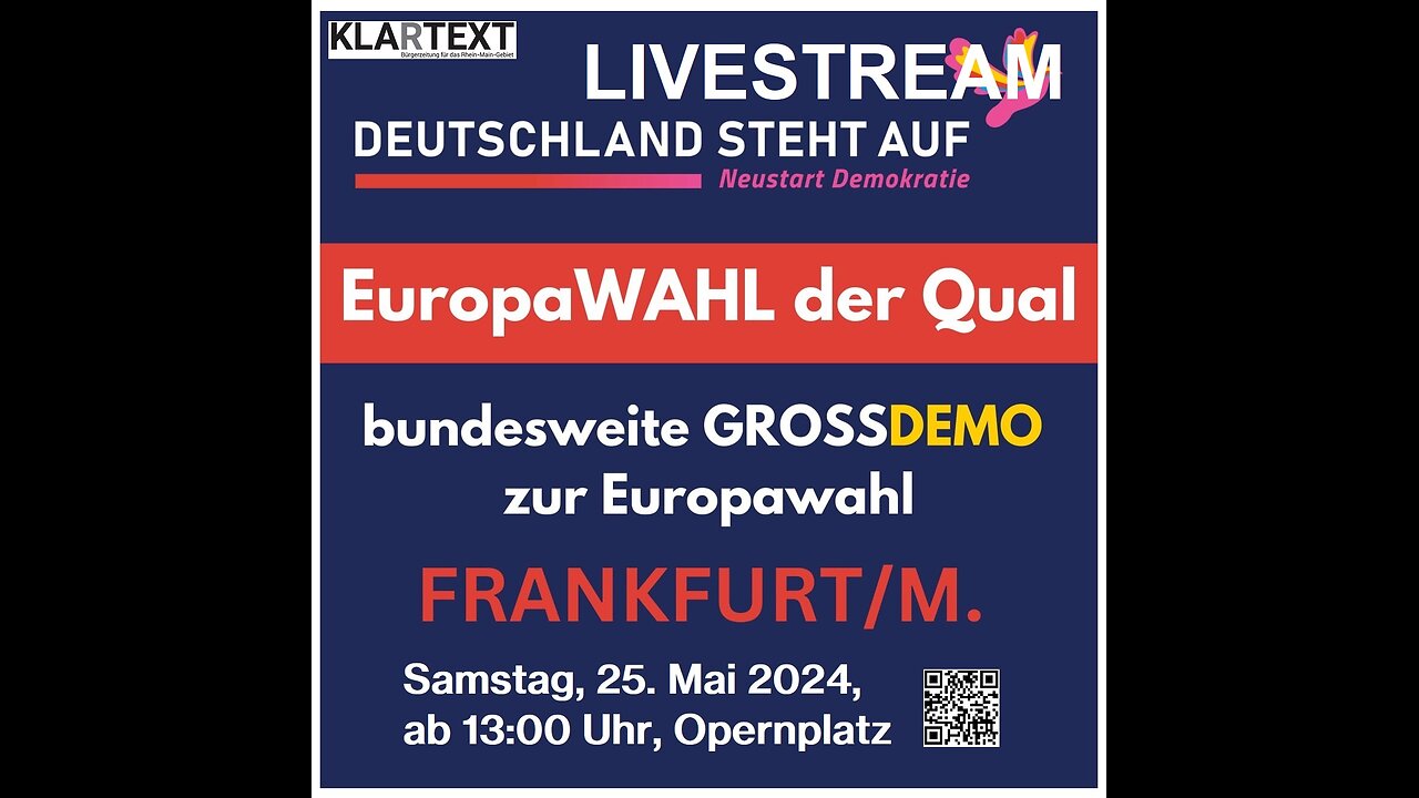 Frankfurt steht auf! Demo mit EuropaWAHLderQual #F2505