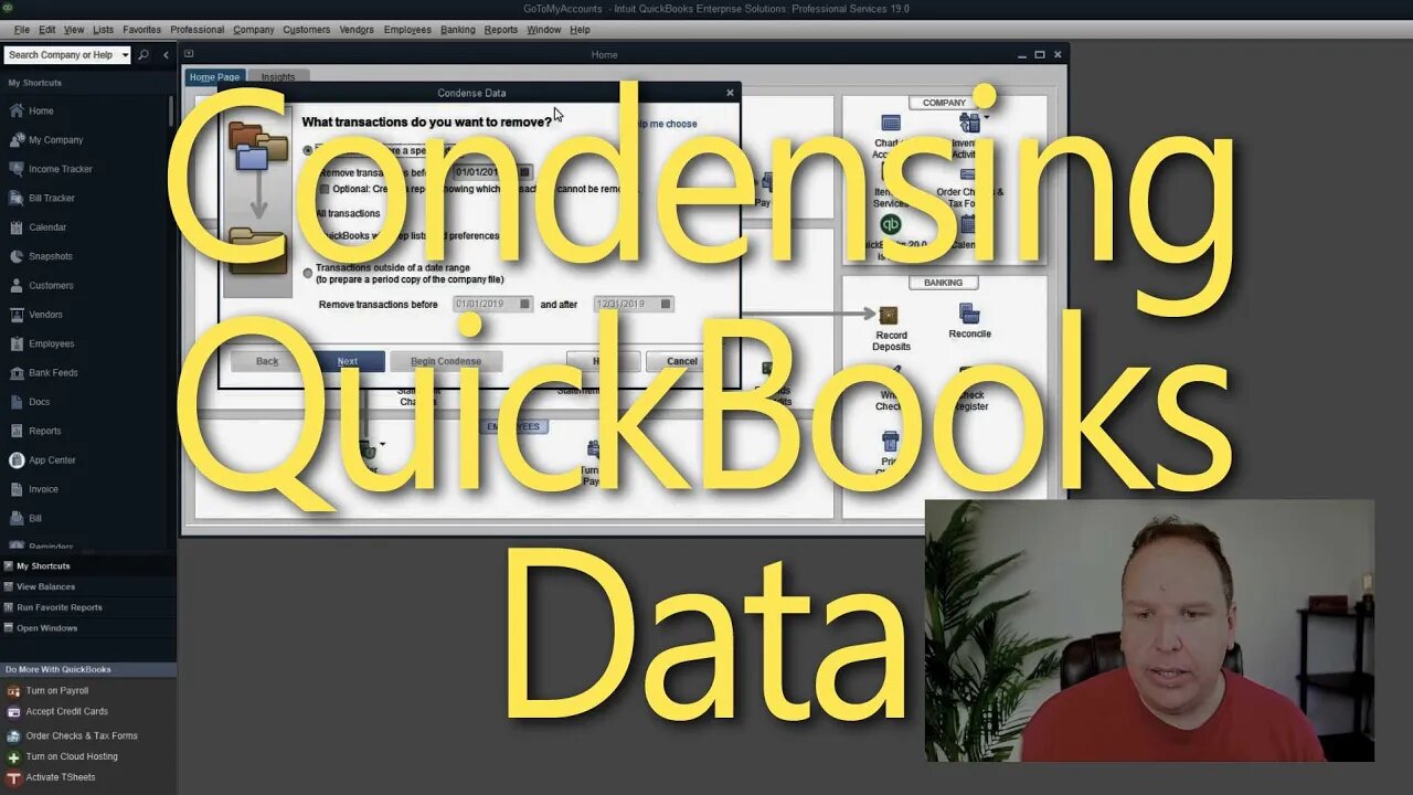 How to condense your QuickBooks data file without breaking third party apps