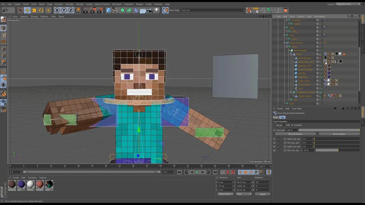 Creating a New Minecraft Character Rig in Cinema 4D