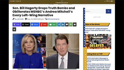 Sen. Bill Hagerty Drops Truth Bombs and Obliterates MSNBC’s Andrea Mitchell’s Every Left-Wing Narr.>