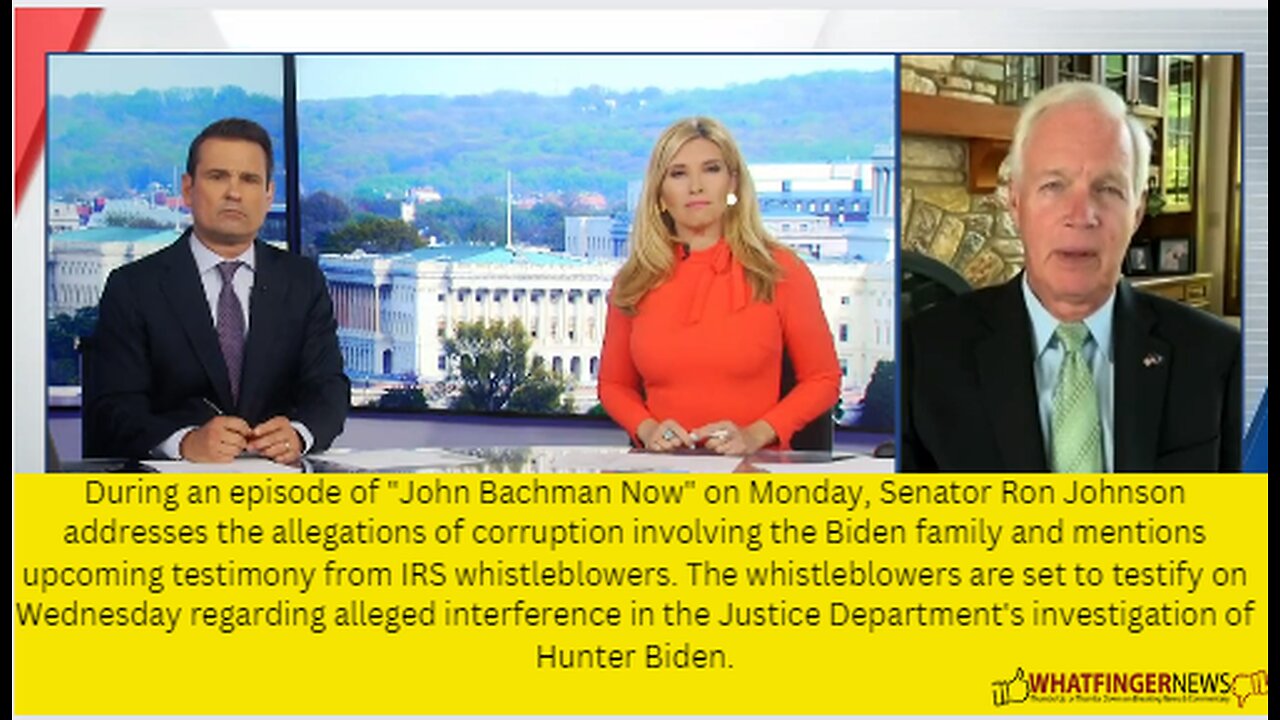 During an episode of "John Bachman Now" on Monday, Senator Ron Johnson addresses the allegations