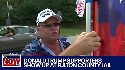 Trump supporters at Fulton County jail ahead of booking, mugshot expected | LiveNOW from FOX