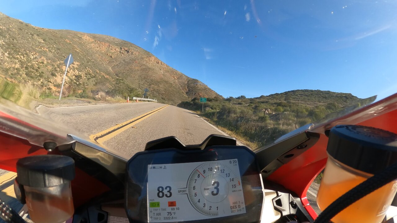 Motorcycle Ride. Ducati on Highway 94