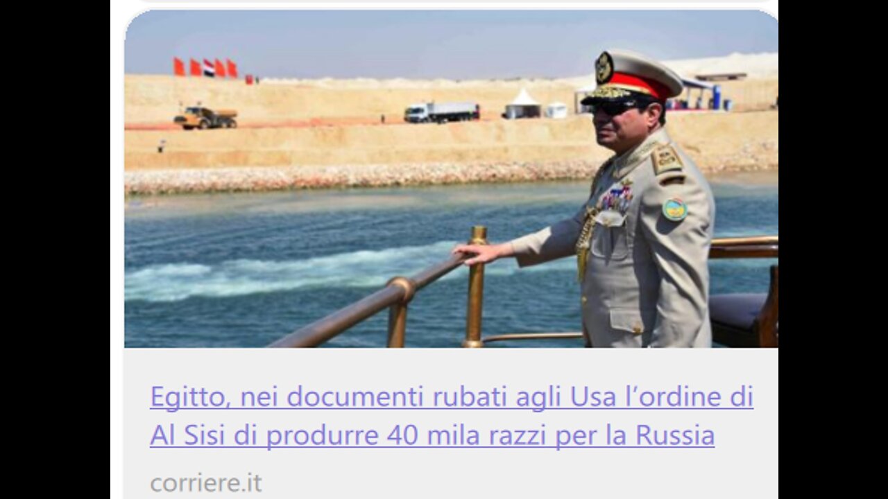 Egitto: 40 mila missili per la Russia. Segretamente.
