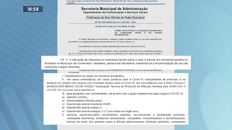 Gov. Valadares: Decreto desobriga máscara em locais fechados, mas é necessária em alguns casos