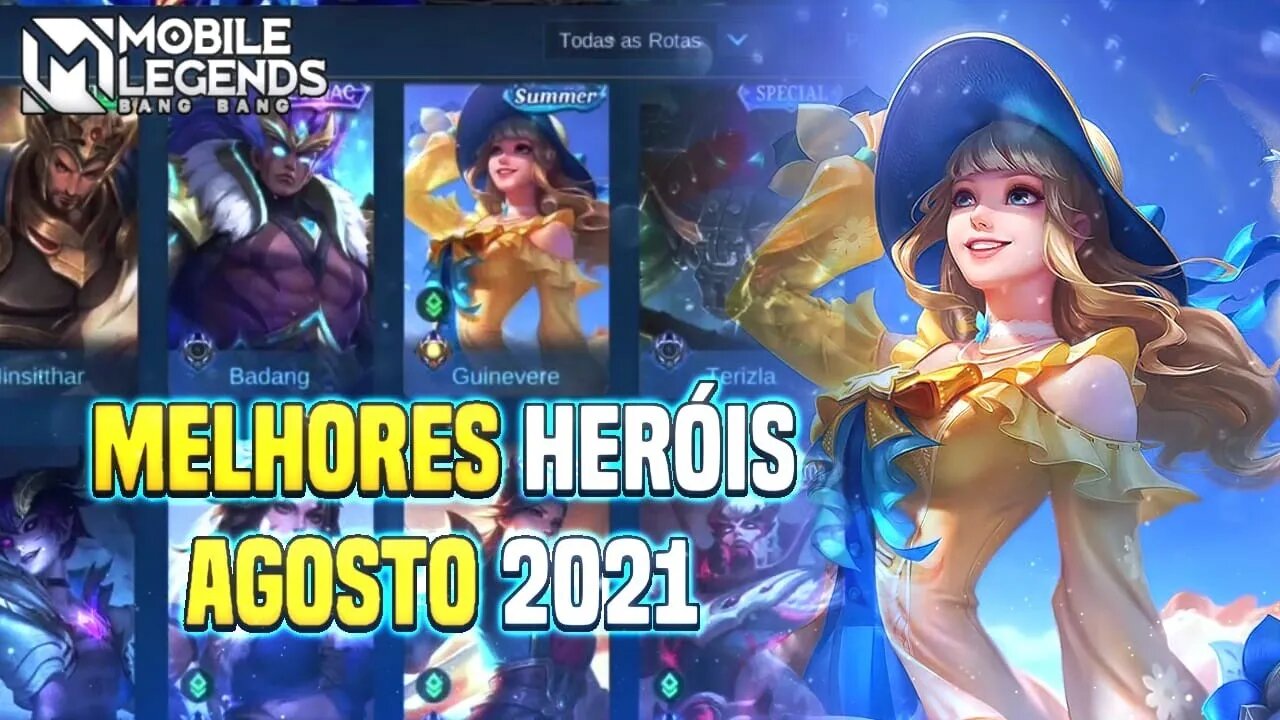 TOP 5 MELHORES HERÓIS DE CADA CLASSE ! AGOSTO 2021 | MLBB