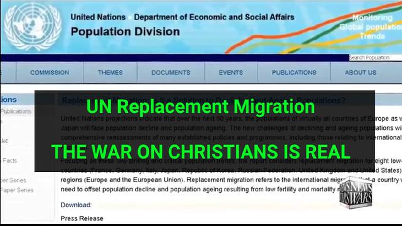 THE WAR ON CHRISTIANS IS REAL / UN Replacement Migration