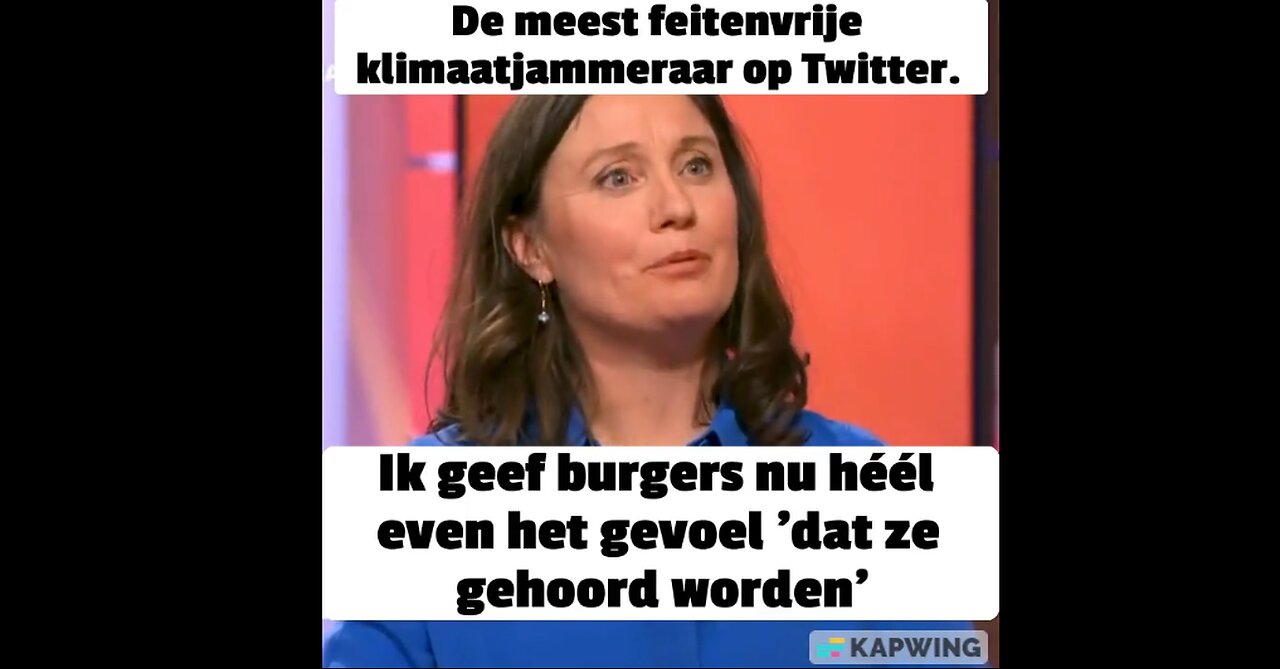 Suzanne Kröger wordt opgetrommeld om Kiezers even het gevoel te geven dat ze gehoord worden.