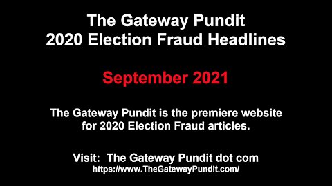 The Gateway Pundit - 2020 Election Fraud Headlines