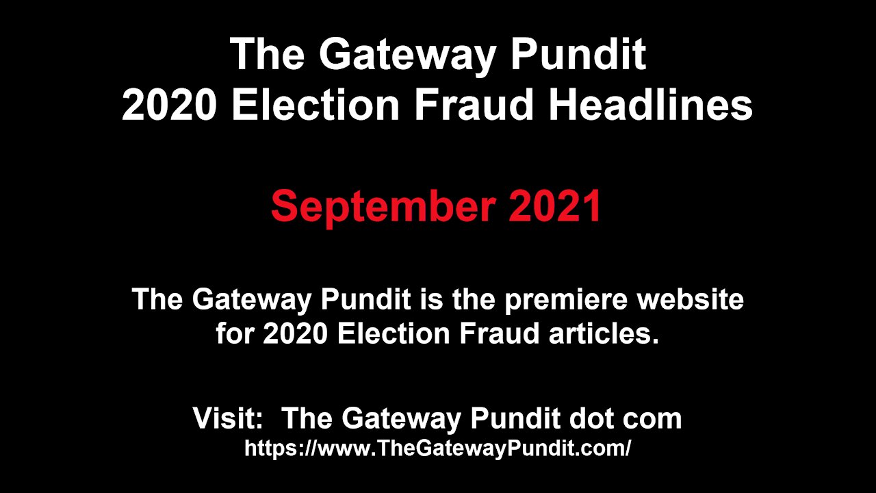 The Gateway Pundit - 2020 Election Fraud Headlines