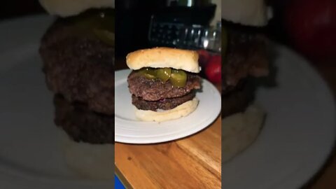 Homemade double burger