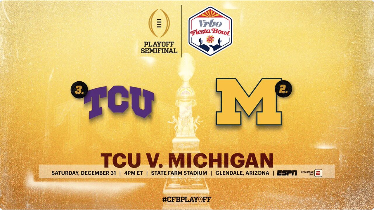 Texas Christian University vs Michigan College Football Playoff Trailer