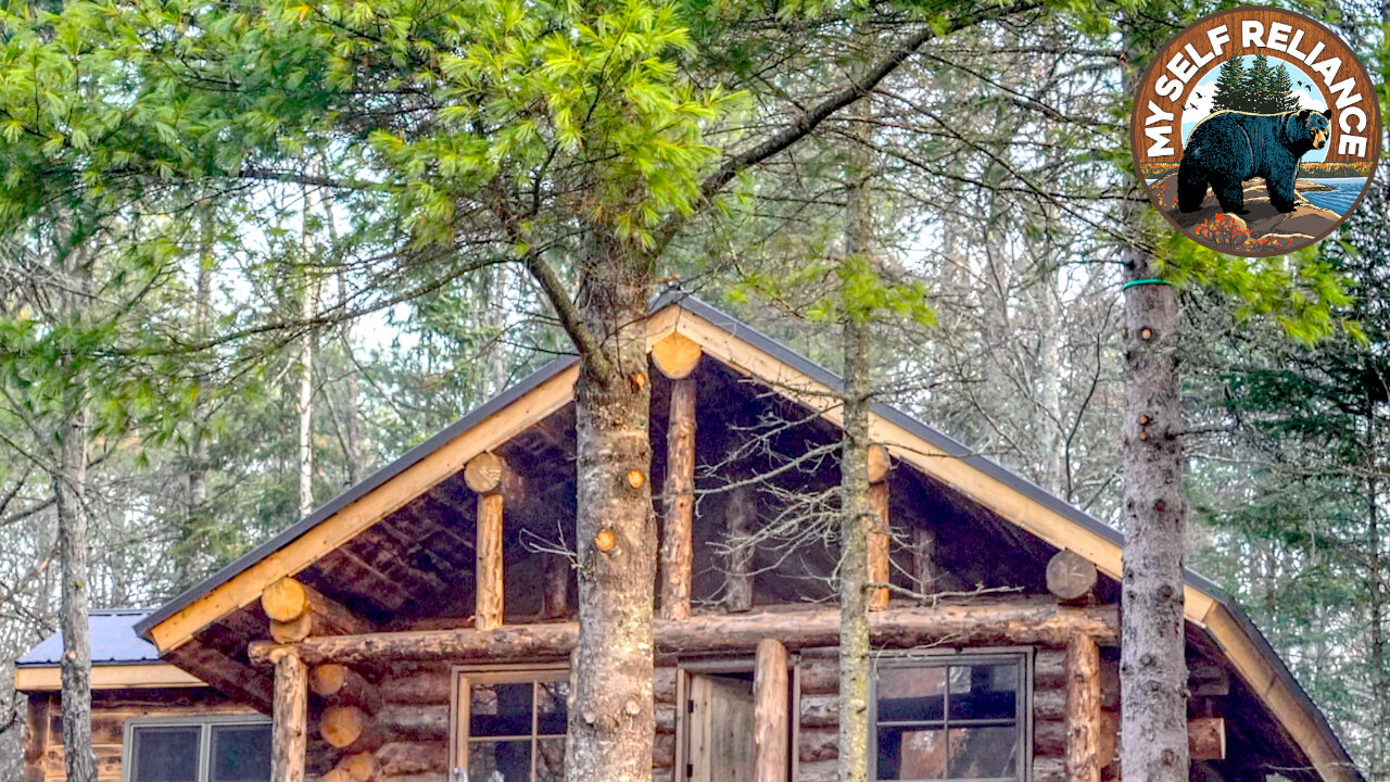 Chinking and Wood Trim, Building a Log Cabin Alone in the Wilderness, Episode 30