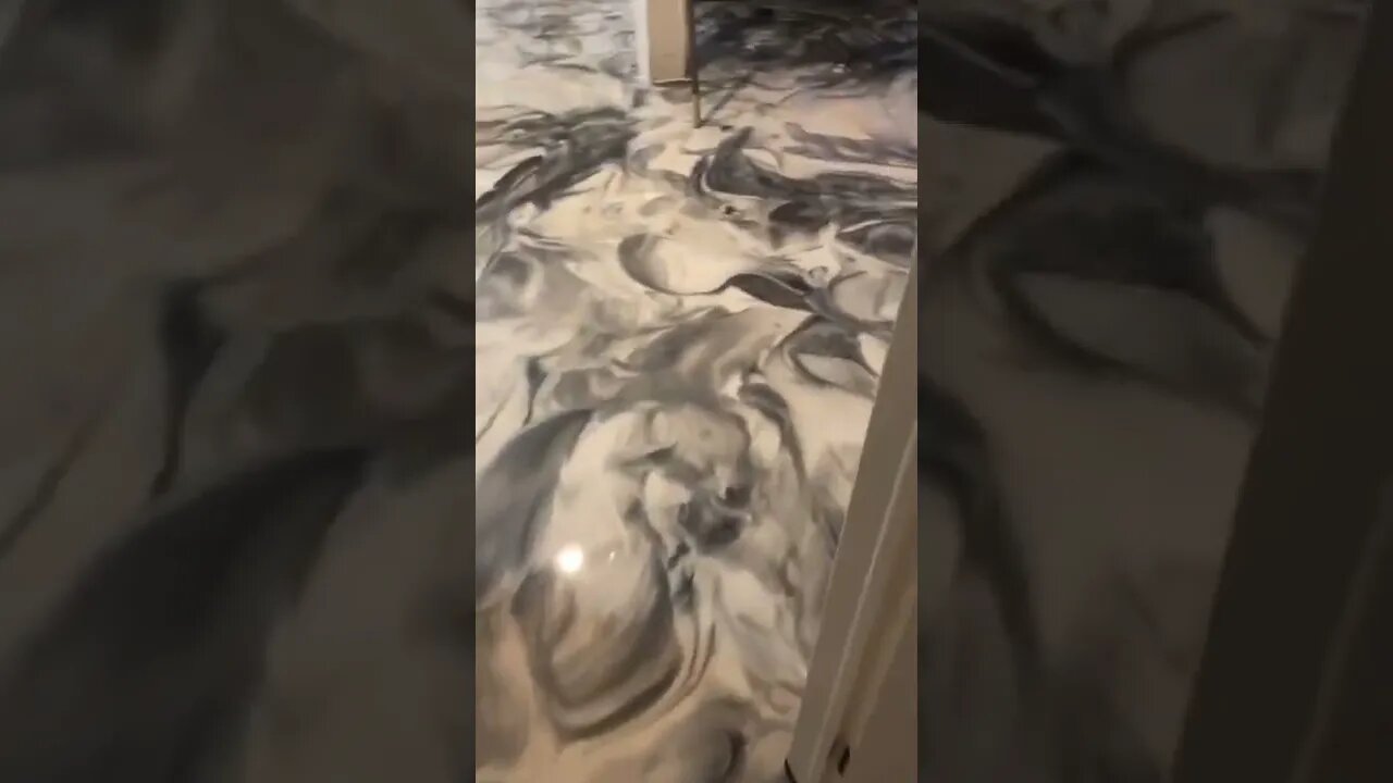 Metallic EPOXY Flooring is 🔥 #shorts