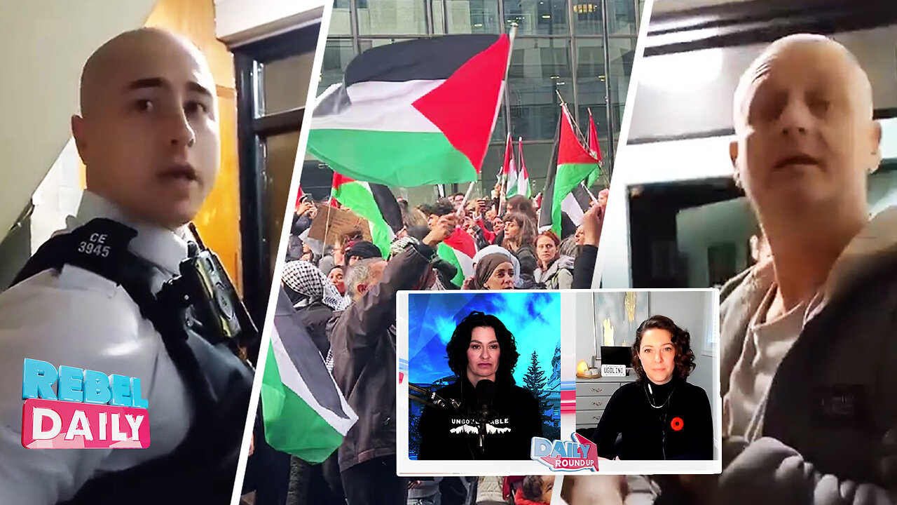 U.K. police arrest man after he expresses disapproval of Palestinian flags lining local street