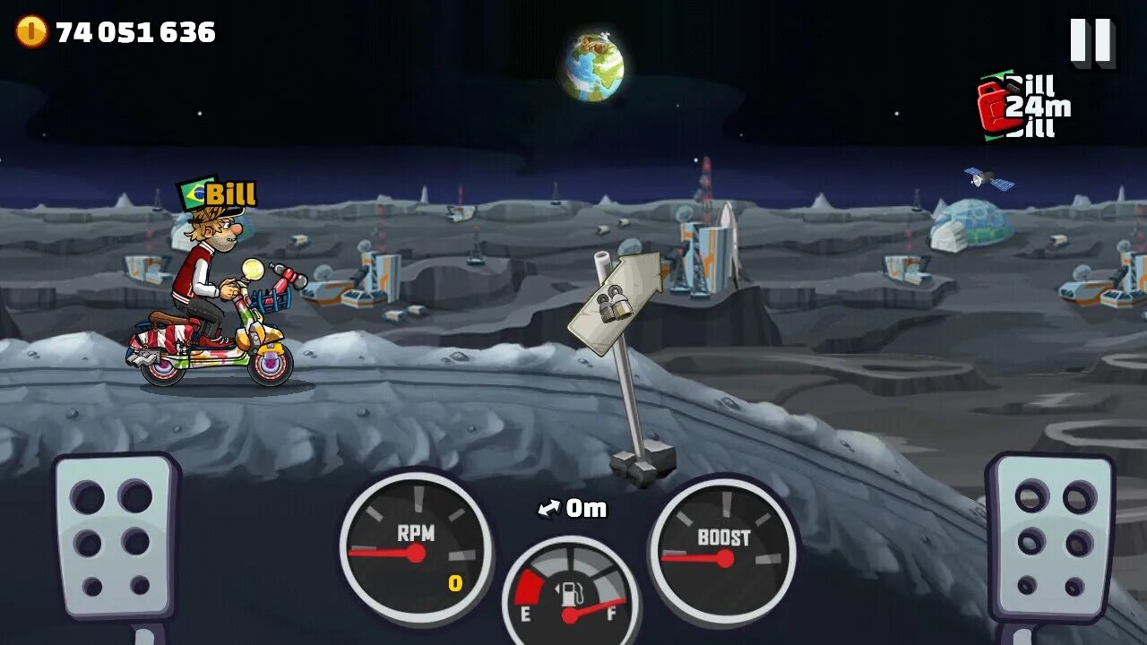 #hillclimbracing2,HD Som original do jogo,#bill,#corrida #lunar #hillclimber