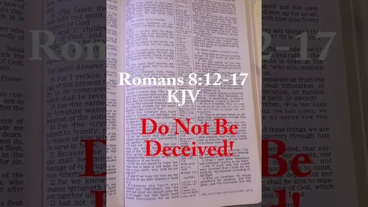 Are You Being Deceived? You Need to Hear This! #shorts #scripture #romans8 #bible #bibleverse