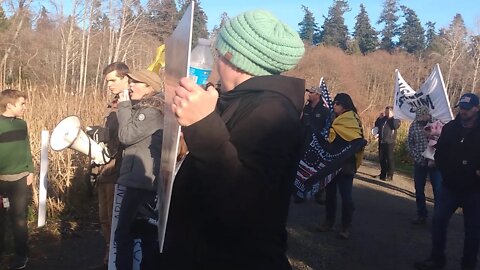 Protest at Jay Inslee's private residence 12.12.20