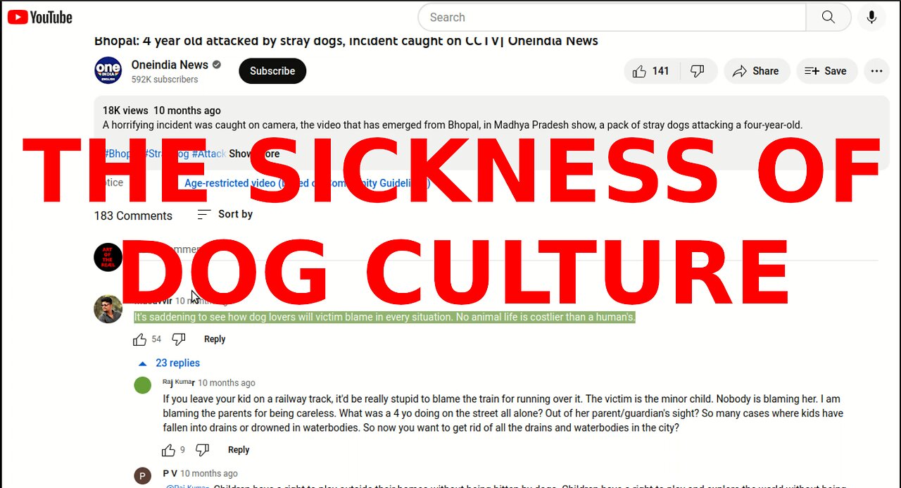 The SICKNESS of dog culture