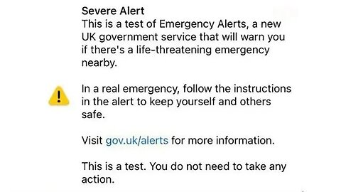 Uk Government issue revised emergency alert ⚠️ after complaints flood in.